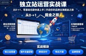 独立站运营实战课,从0到1,零基础也能快速上手,开启你的品牌出海掘金之旅-虚拟资源库