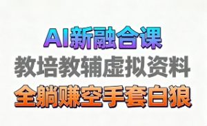育儿教学教培新玩法,AI生成教学视频,市场大,操作简单,变现天花板非常高-虚拟资源库