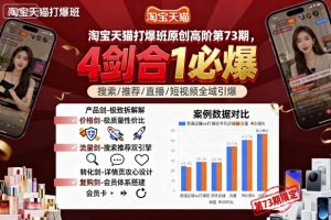 淘宝天猫打爆班原创高阶第73期,4剑合1必爆-虚拟资源库