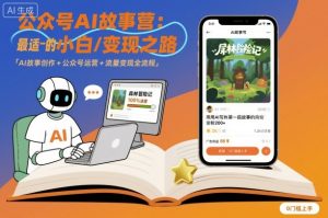 公众号ai故事营，最适合小白的自媒体变现之路-虚拟资源库
