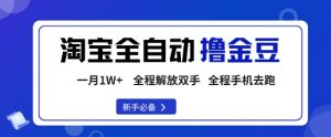 淘宝菜鸟全自动撸金豆,轻松月入1W+,全程手机去跑,操作简单【揭秘】-虚拟资源库