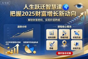 人生跃迁智慧课,把据2025财富增长新动向-虚拟资源库