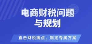 电商企业财税风险与规避,直击财税痛点,制定专属方案-虚拟资源库