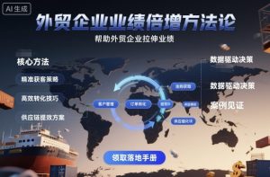 外贸企业业绩倍增方法论，帮助外贸企业拉伸业绩-虚拟资源库