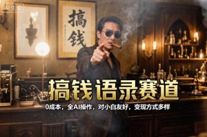 搞钱语录赛道,0成本,全AI操作,对小白友好,变现方式多样-虚拟资源库