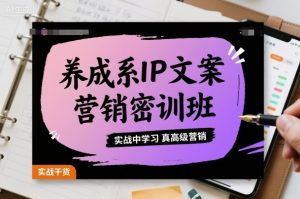 养成系IP文案营销密训班,实战中学习真高级营销-虚拟资源库