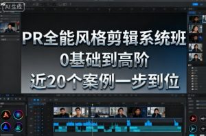 PR全能风格剪辑系统班,0基础到高阶,近20个案例一步到位-虚拟资源库