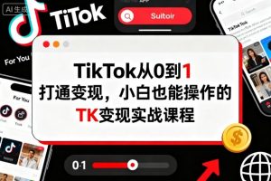 TikTok从0到1打通变现,小白也能操作的TK变现实战课程-虚拟资源库