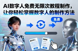AI数字人免费无限次教程制作,让你轻松掌握数字人的制作方法-虚拟资源库