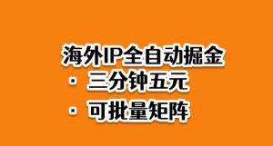 海外ip全自动掘金,2025必做蓝海项目,3分钟落地,矩阵直接开干【揭秘】-虚拟资源库