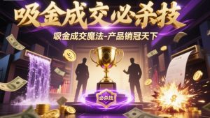 吸金成交必杀技,吸金成交魔法-产品销冠天下-虚拟资源库