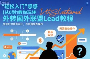 国外联盟賺美刀项目，从0到1教你玩转国外联盟Lead教程，纯新手可操作性100%-虚拟资源库