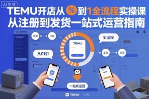 TEMU开店从0到1全流程实操课,从注册到发货一站式运营指南-虚拟资源库