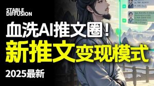 最新AI动态电影漫画小说推文,全流程实操教学,小白也能月入1W+-虚拟资源库