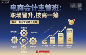 电商会计主管班，职场晋升，技高一筹-虚拟资源库