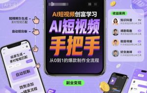 AI短视频创富学习，手把手教会你制作AI短视频-虚拟资源库