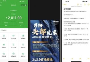 外面收费980全新男粉变现项目,竞争小,利润高,多种方式变现,独家技术-虚拟资源库