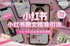 小红书图文精准引流，小红书实战运营变现课程-虚拟资源库