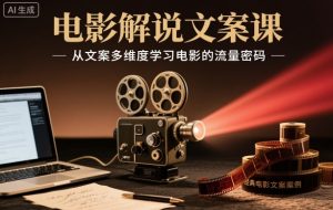 电影解说文案课,从文案多维度学习电影的流量密码-虚拟资源库