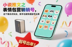小说推文之表情包营销号,这个傻瓜式玩法,新手也能快速起号出单-虚拟资源库