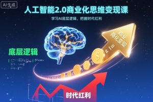 人工智能2.0商业化思维变现课，学习AI底层逻辑，把握时代红利-虚拟资源库