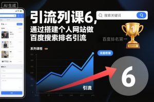 引流系列课6,通过搭建个人网站做百度搜索排名引流-虚拟资源库