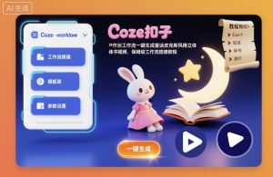 Coze扣子工作流一键生成童话皮克斯风格立体书视频,保姆级工作流搭建教程-虚拟资源库