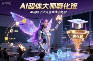 AI超体大师孵化班,AI超级个体流量实战训练营-虚拟资源库