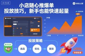 小店随心推爆单投放技巧,新手也能快速起量-虚拟资源库