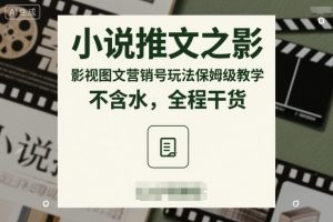 小说推文之影视图文营销号玩法保姆级教学,不含水,全程干货-虚拟资源库