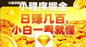 微信小程序掘金项目，日入几张，项目简单，小白一看就懂，5分钟就能学会上手操作【揭秘】-虚拟资源库