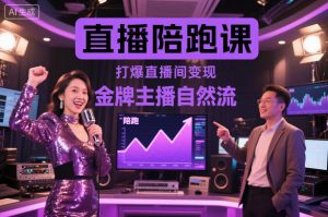 直播陪跑课，金牌主播自然流打爆直播间，复制高变现玩法-虚拟资源库