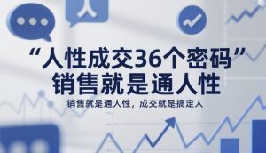 人性成交36个密码,销售就是通人性,成交就是搞定人-虚拟资源库