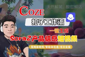 Coze扣子智能体工作流一键生成“SORA2产品信息“短视频,全流程保姆级教学-虚拟资源库