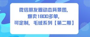 微信朋友圈动态背景图,爆卖1800多单,可定制,毛绒系列【第二期】-虚拟资源库