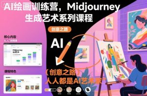 AI绘画训练营,Midjourney生成艺术系列课程,人人都是AI艺术家-虚拟资源库