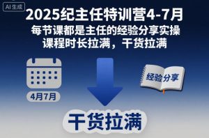 2025纪主任特训营4-7月,每节课都是主任的经验分享实操,课程时长拉满,干货拉满-虚拟资源库