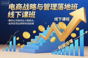 电商战略与管理落地班线下课,教你公司如何从小做到大,如何实现业绩和利润倍增【录音】-虚拟资源库