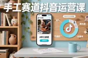 手工赛道抖音运营课，手工赛道流量运营-虚拟资源库