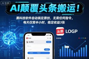 AI颠覆头条搬运!黑科技软件自动搞定原创,无需任何指令。每天仅需半小时,稳定收益3张【揭秘】-虚拟资源库