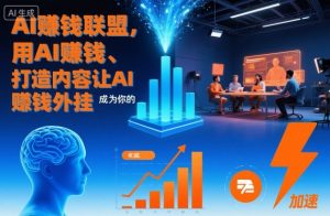 AI賺钱联盟,用AI賺钱、打造内容让AI成为你的賺钱外挂-虚拟资源库
