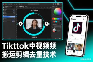 Tiktok中视频纯搬运剪辑去重技术,外来技术,自行测试-淘宝虚拟货源网