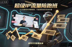 超级IP流量陪跑班,大V流量密码倾囊相授,可直接落地的实操步骤-虚拟资源库