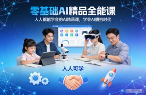 零基础AI精品全能课,人人都能学会的AI精品课,学会AI拥抱时代-虚拟资源库