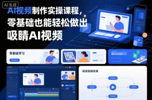 AI视频制作实操课程，零基础也能轻松做出吸睛AI视频-虚拟资源库