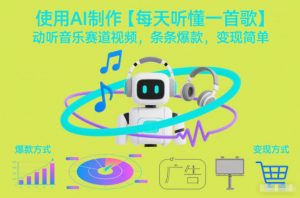使用AI制作【每天听懂一首歌】动听音乐赛道视频，条条爆款，变现简单-淘宝虚拟货源网