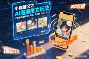 小说推文之AI漫画推文玩法,打造爆款漫画推文视频,稳定日入大几张-虚拟资源库