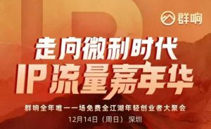 2025ip嘉年华万人12月14深圳线下课，走向微利时代，IP流量嘉年华，实操性极强的商业干货课-虚拟资源库