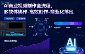 AI商业视频制作全流程2期,多软件协作-高效创作-商业化落地(更新)-淘宝虚拟货源网
