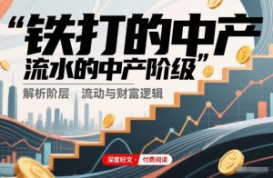 付费文章:铁打的中产,流水的中产阶级-淘宝虚拟货源网